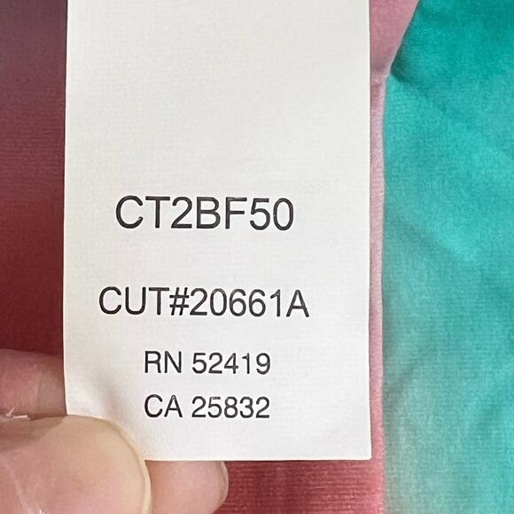 Citrus Reversible Crop Rashguard Swimsuit Top and Bottom Multi Womens Size Large - Picture 14 of 16